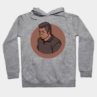 Ron Swanson eating a banana Hoodie